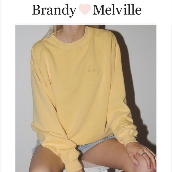 Brandy Melville yellow Honey crewneck 🍯 - Picture 6 of 8